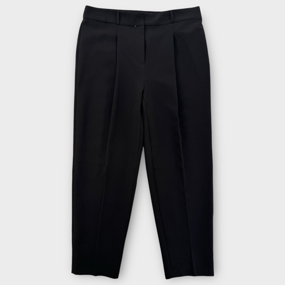Carole Wren Pants‎ Womens 12 Pleated Black Stretch Dress Trousers Workwear